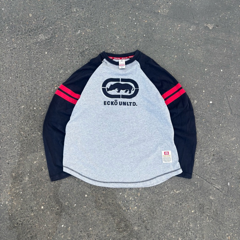 Y2K Ecko Unltd Long Sleeve Graphic Tee Shirt Pullover